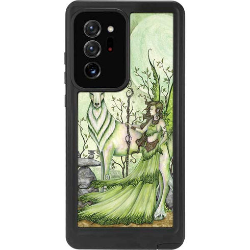 Amy Brown Guardian Fairy and Stag Galaxy Note20 Ultra 5G Waterproof Case